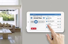 arming a home security system